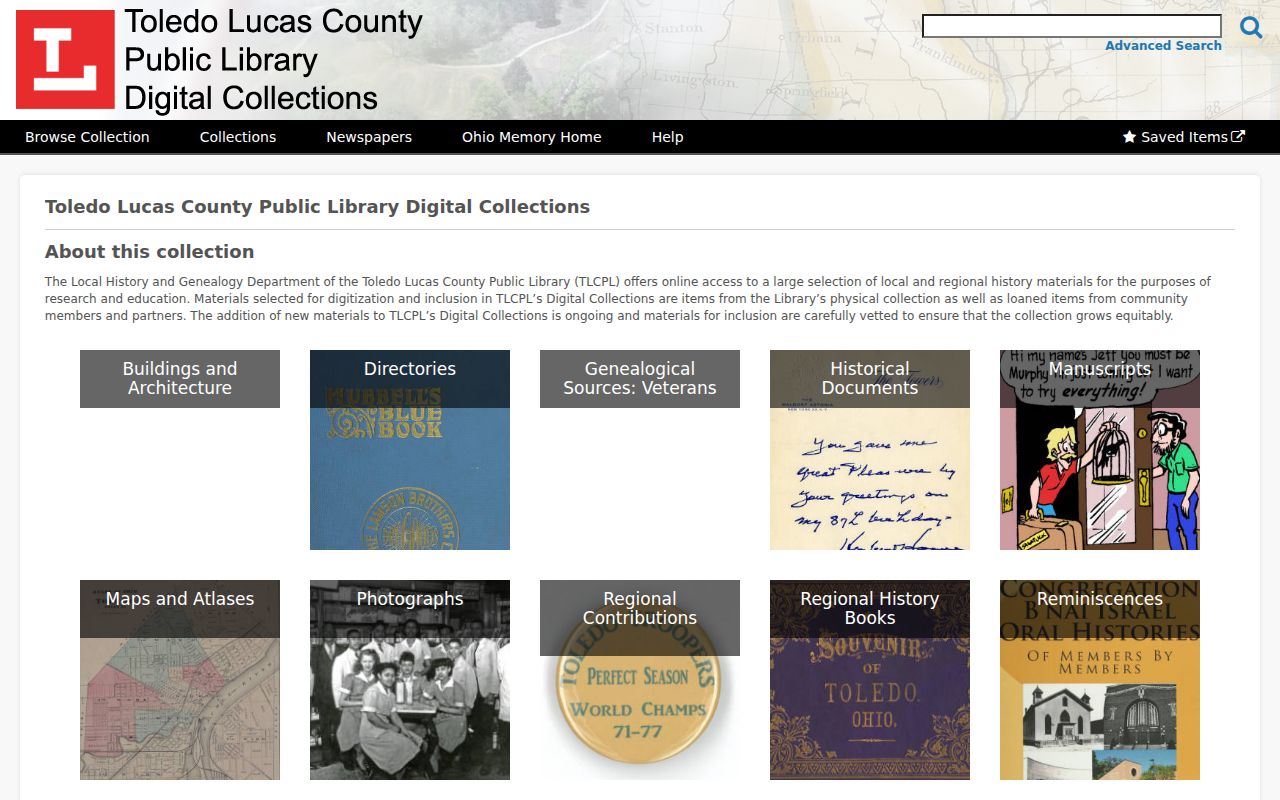 Springfield Township city directory digitized Toledo and Lucas County directories
