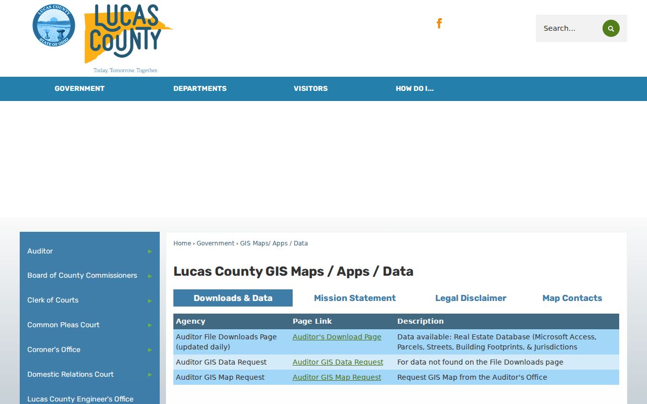 Springfield Township neighbors Lucas County GIS maps and data